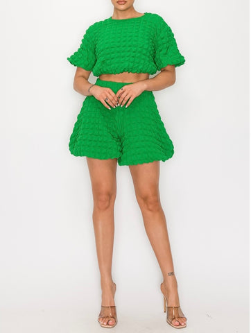 Vibrant Green Short Set