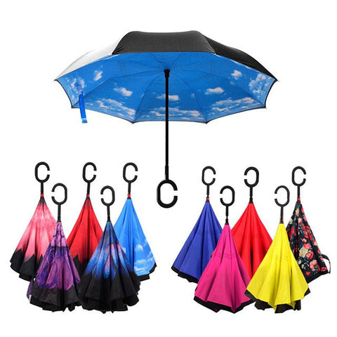 Windproof Reverse Folding Umbrella